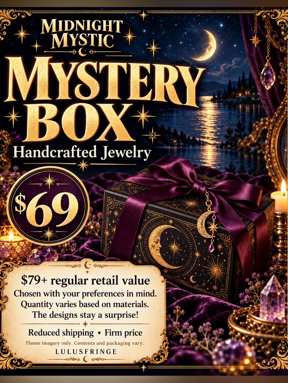 Midnight Mystic Mystery Box • 2 Handcrafted Celestial Witchy Jewelry Pieces